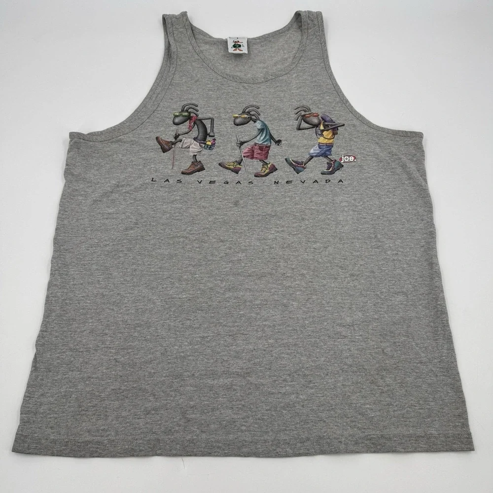 Duck Company Gray Las Vegas Nevada Joe Hiker‎ Characters Tank Top XL X-Large